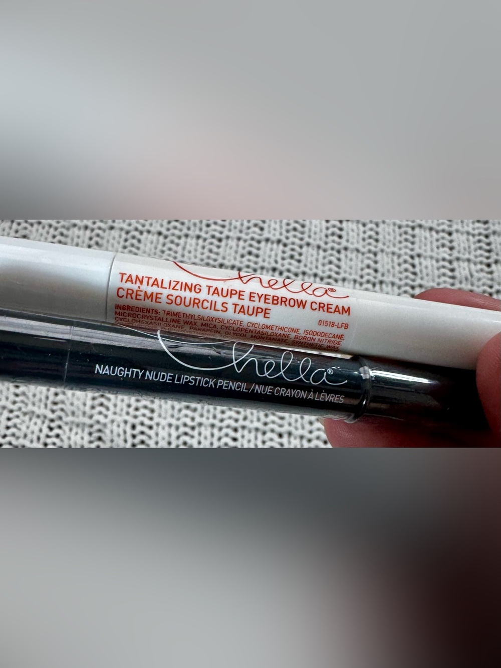 Unopened Chella Taupe Eyebrow Cream & Nude Lipstick Pencil #1830